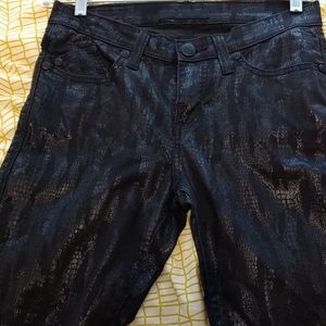 Rock & Republic snake print black jeans
